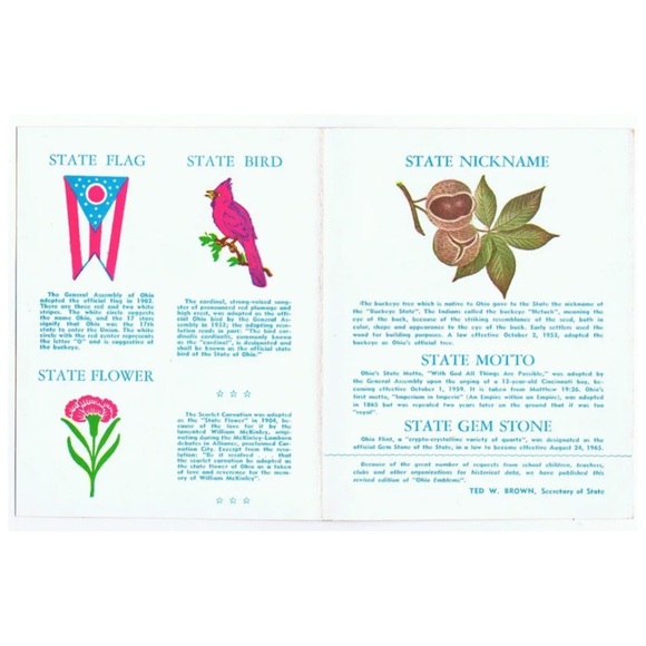 Ohio State 1965 Emblems Brochure Postcard - Picture 3 of 7